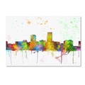 Trademark Fine Art Marlene Watson 'Omaha Nebraska Skyline Mclr-1' Canvas Art, 16x24 MW0242-C1624GG